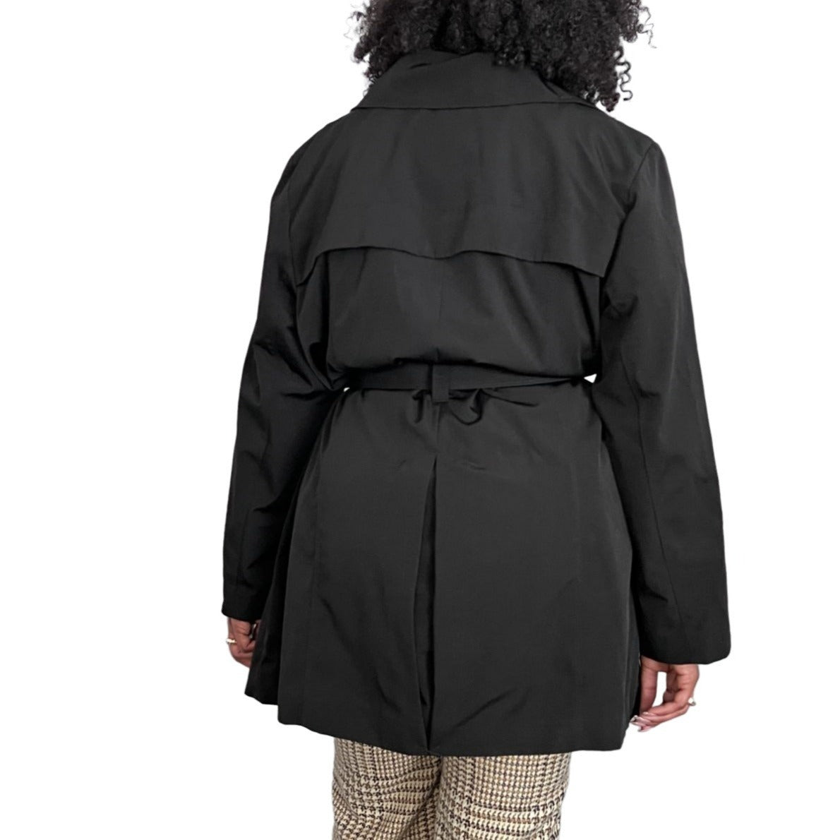 Black London Fog Trench Jacket - 1X